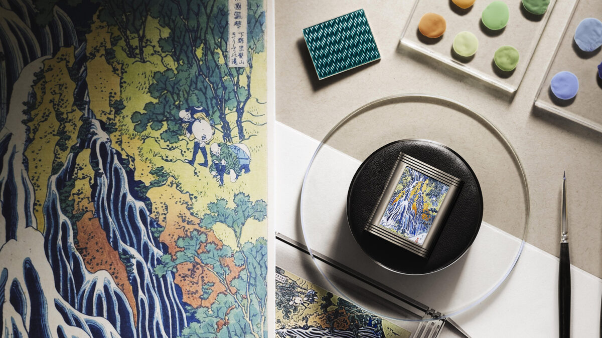 Jaeger LeCoultre Reverso Tribute Enamel Hokusai ‘Kirifuri Waterfall1